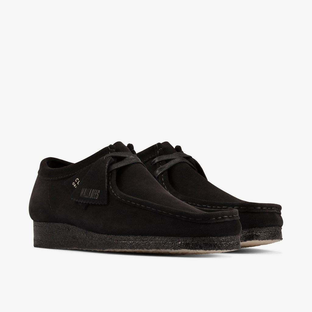 Clarks Originals Wallabee Men's Lace Up Suede Moccasin 26155519 Black