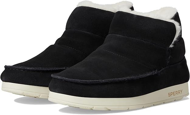 Sperry MOC-Sider Bootie Leather Shoe STS87876 Black