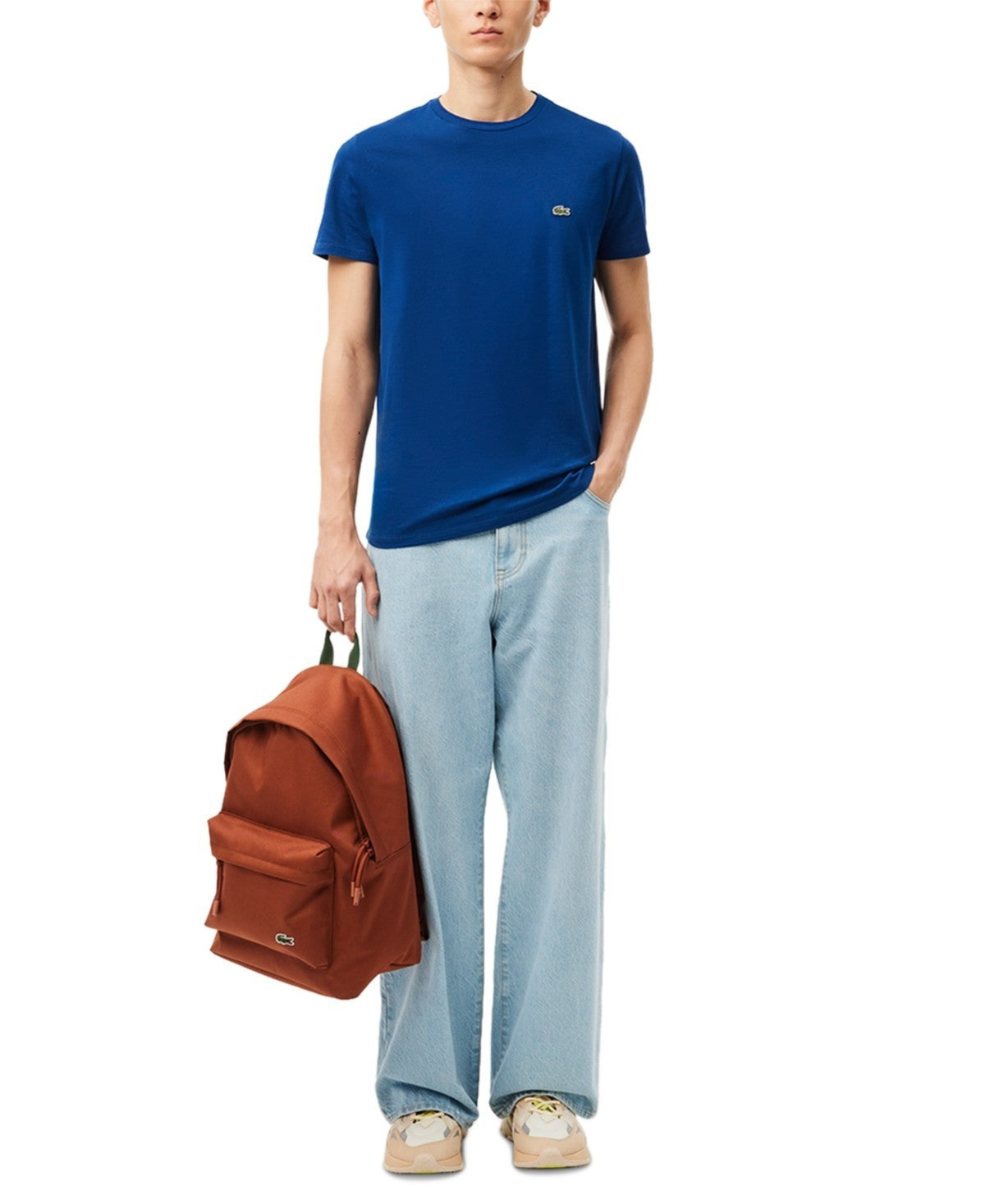 Lacoste Men's Crew Neck Pima Cotton T-Shirt TH6709-HBM Blue