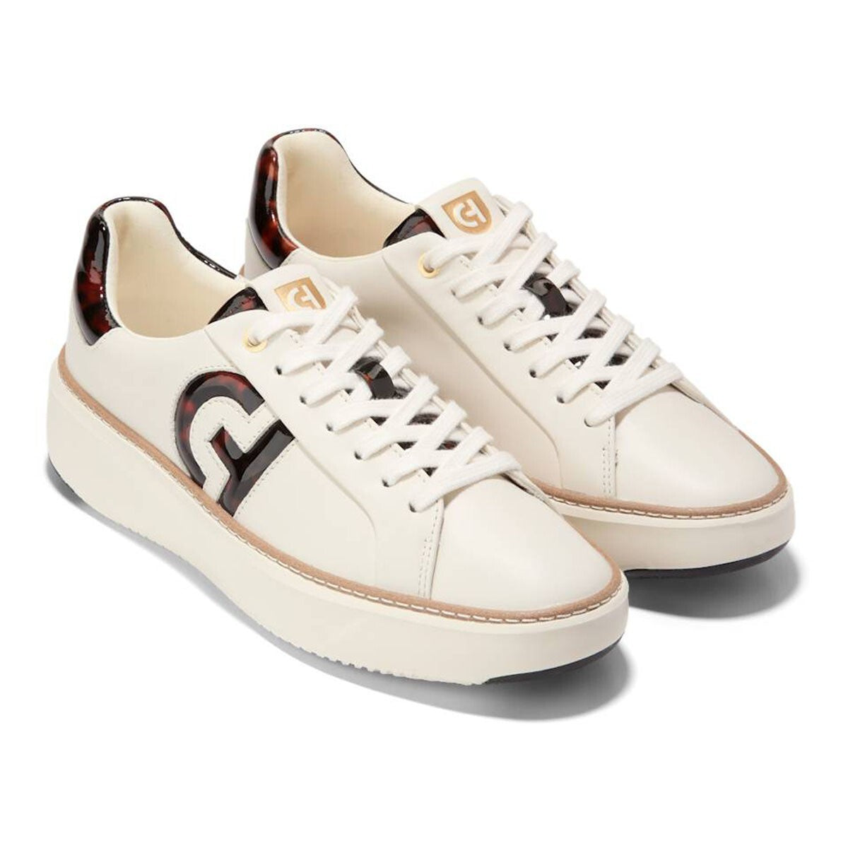 Cole Haan Women's Grandpro Topspin Sneaker Shoes W31300 Ivory Brand New