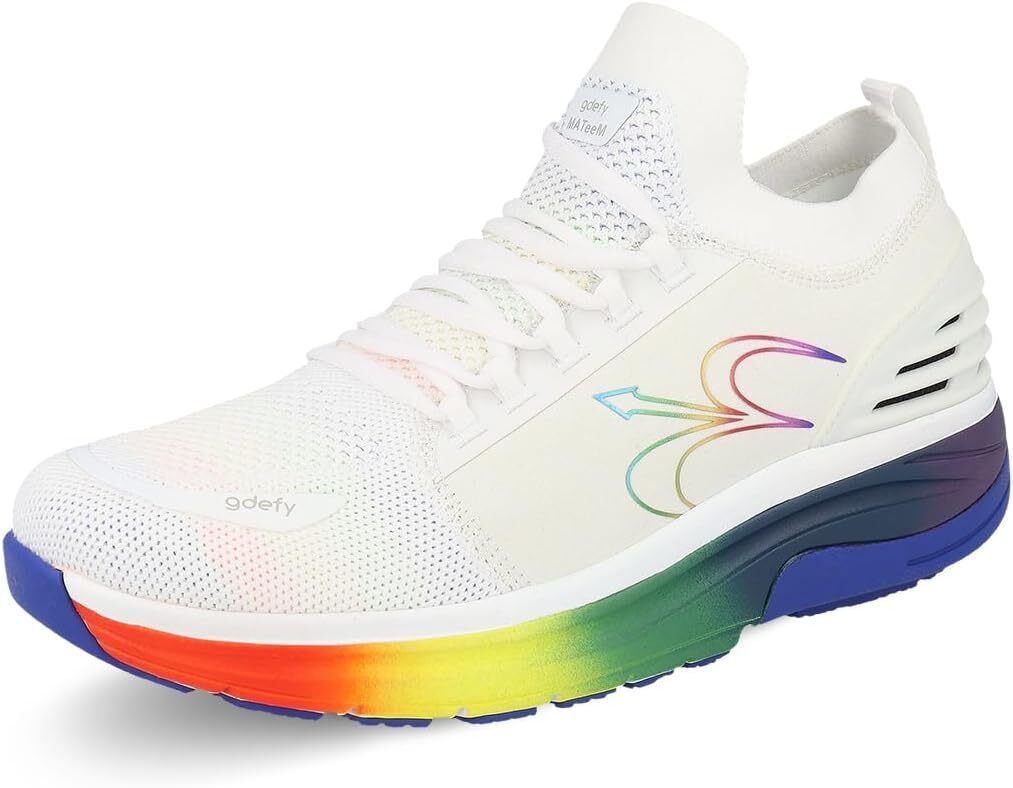 Gravity Defyer GDEFY Womens MATeeM CrossTrainer TB9036FWRM WhiteRainbow New - AllSportsWearUSA
