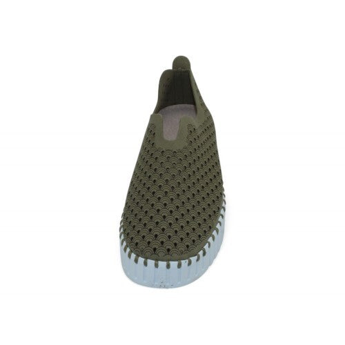 Ilse Jacobsen TULIP3373-410A  Slip on Shoe Platform Army