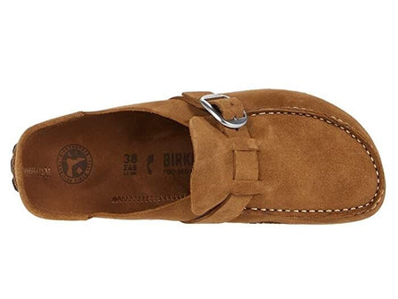 BIRKENSTOCK Buckley Shearling Suede Moccasin Mule Clogs Women's 1017828 NEW - AllSportsWearUSA
