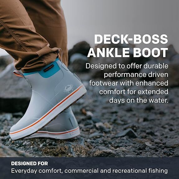 Grundéns Men’s DECK-BOSS Ankle Boot | Durable, Waterproof, Blue Crab BRAND NEW - AllSportsWearUSA