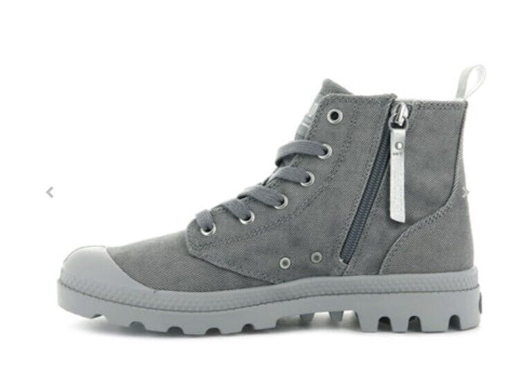 Palladium Women's Pampa Zip Desertwash Dark Grey Boots 96693-038 Brand New - AllSportsWearUSA