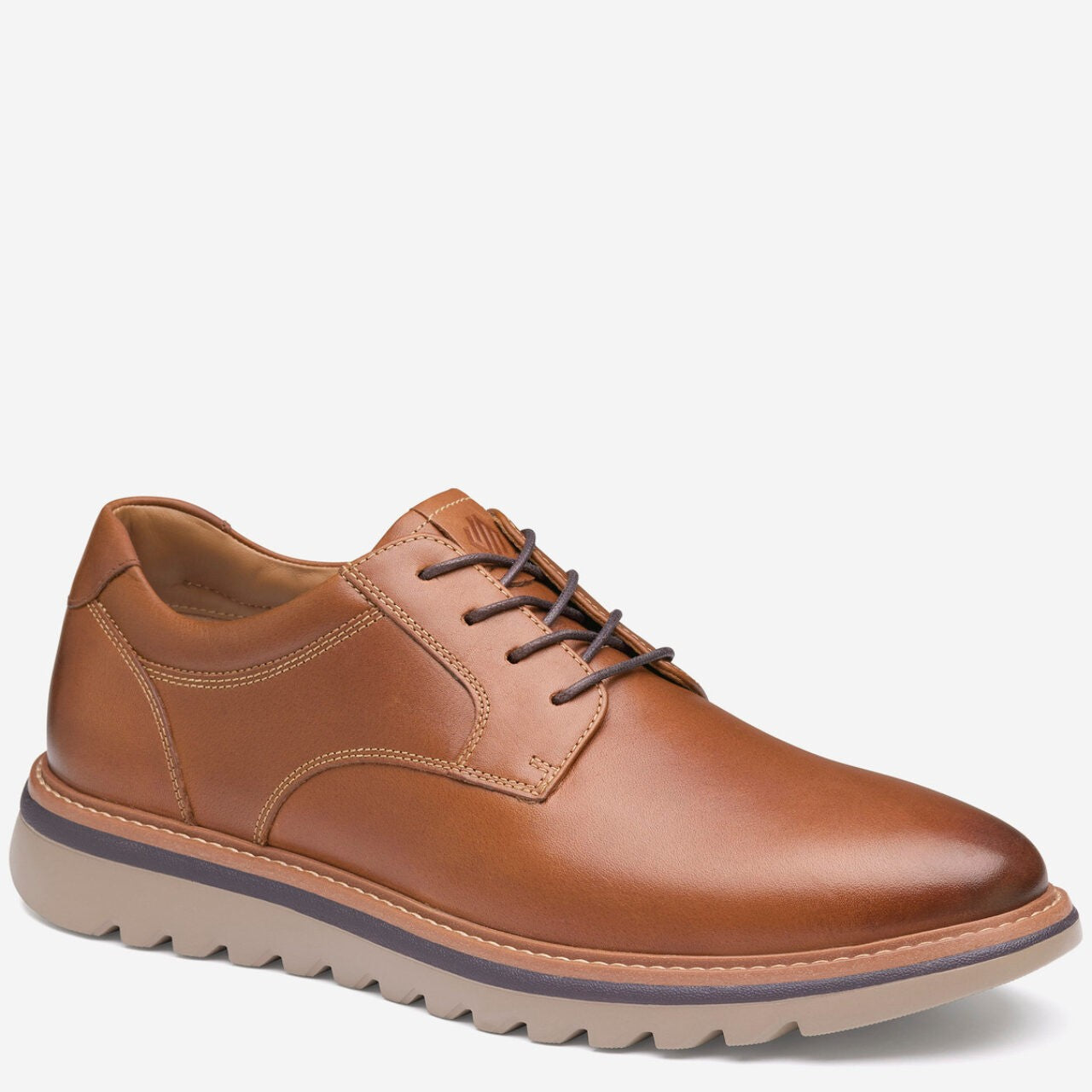 Johnston & Murphy Men's Braydon Oxford Shoes 20-5586 Tan Full Grain