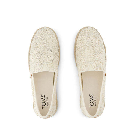 Toms Women's Alpargata Rope 2.0 Espadrille 10021941 Natural Crochet Lace