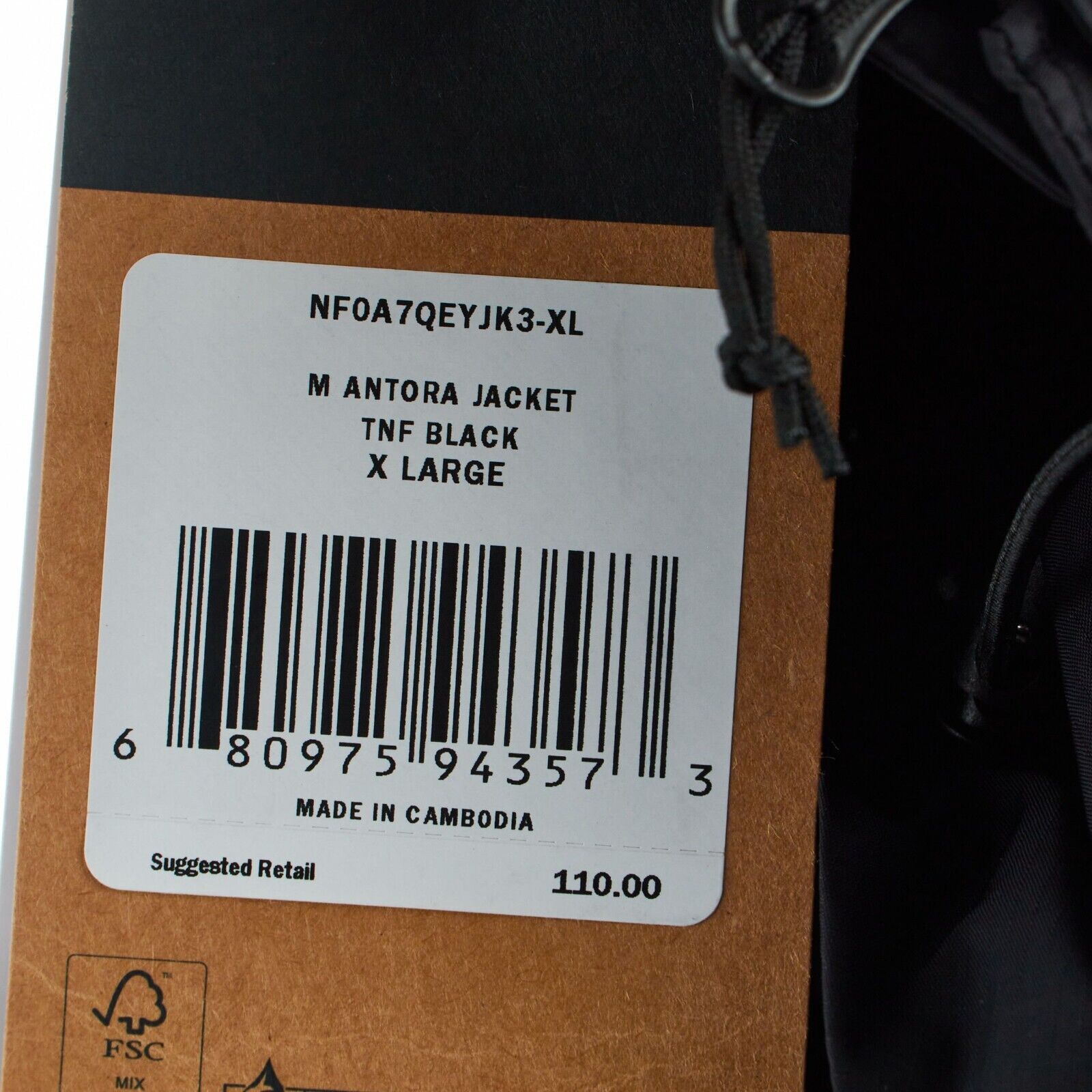 The North Face Antora Jacket for Men TNF Black X-Large NF0A7QEYJK3 NEW - AllSportsWearUSA