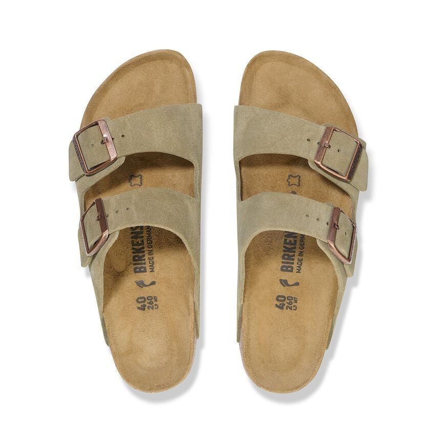 Birkenstock Arizona Birkibuc Sandals Suede Leather  051461 Taupe