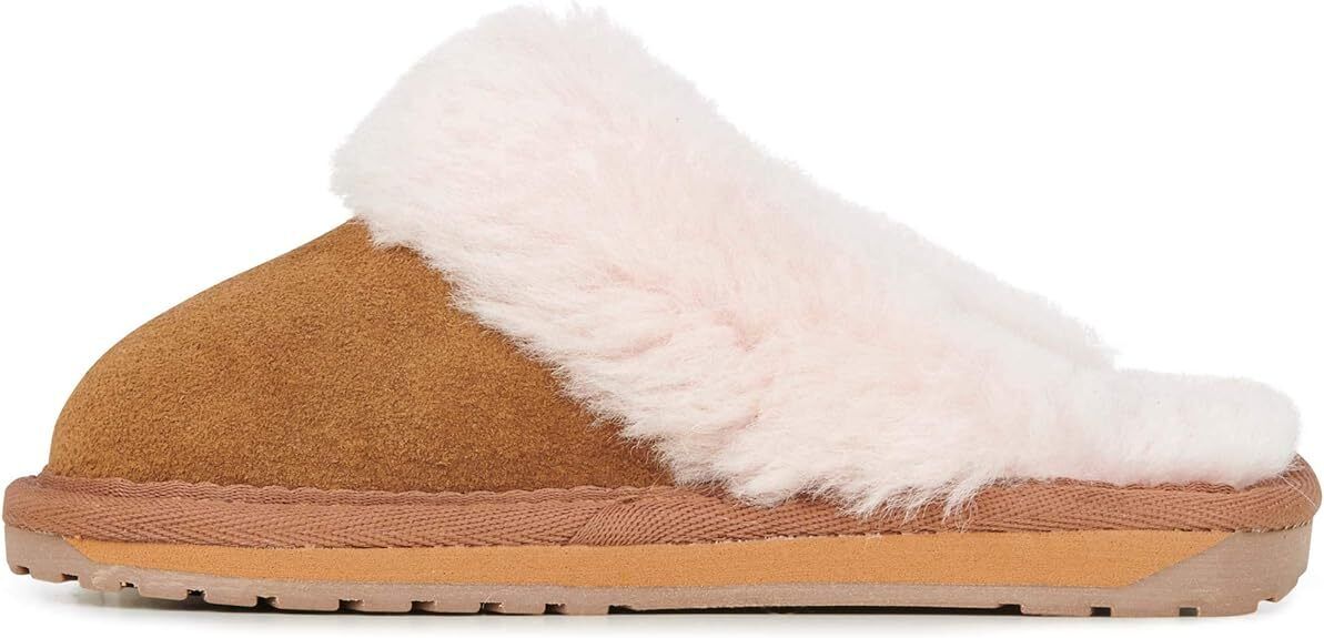 EMU AUSTRALIA Kids Jolie K11486-CHESTNUT Size 9 Wool Slippers Brand New - AllSportsWearUSA