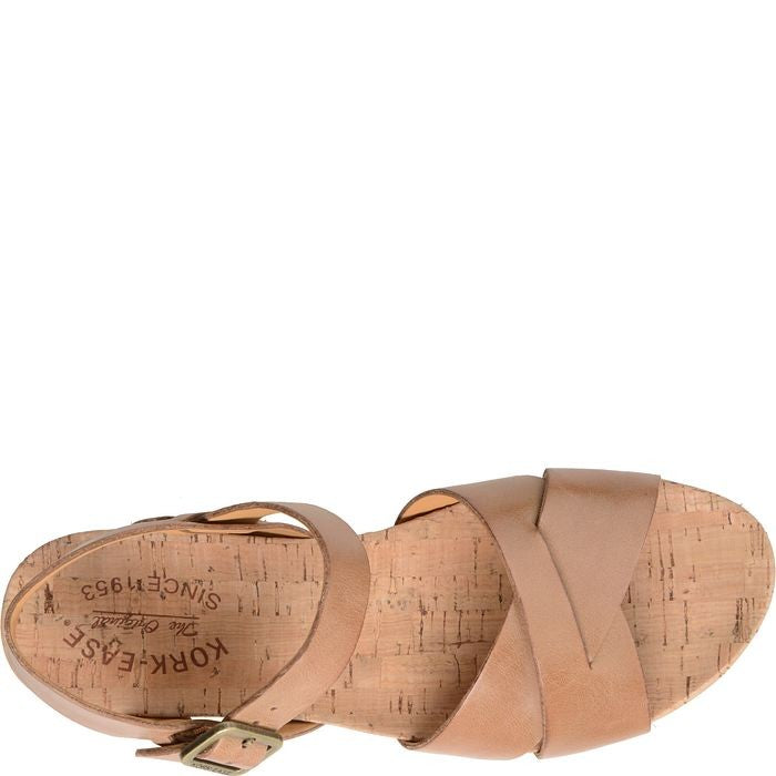 Kork-Ease Women's 'Myrna 2.0' K38106  Cork Wedge Sandal  Golden Sand (Brown)