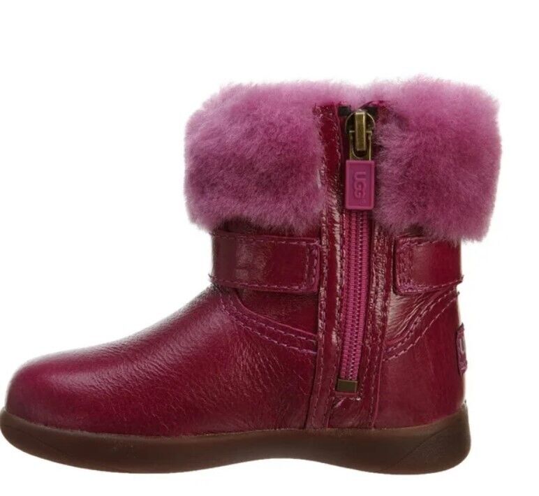 UGG Australia Gemma Boots Shoes Leather1005149T-VPNK Size 6.5 Pink Brand New - AllSportsWearUSA