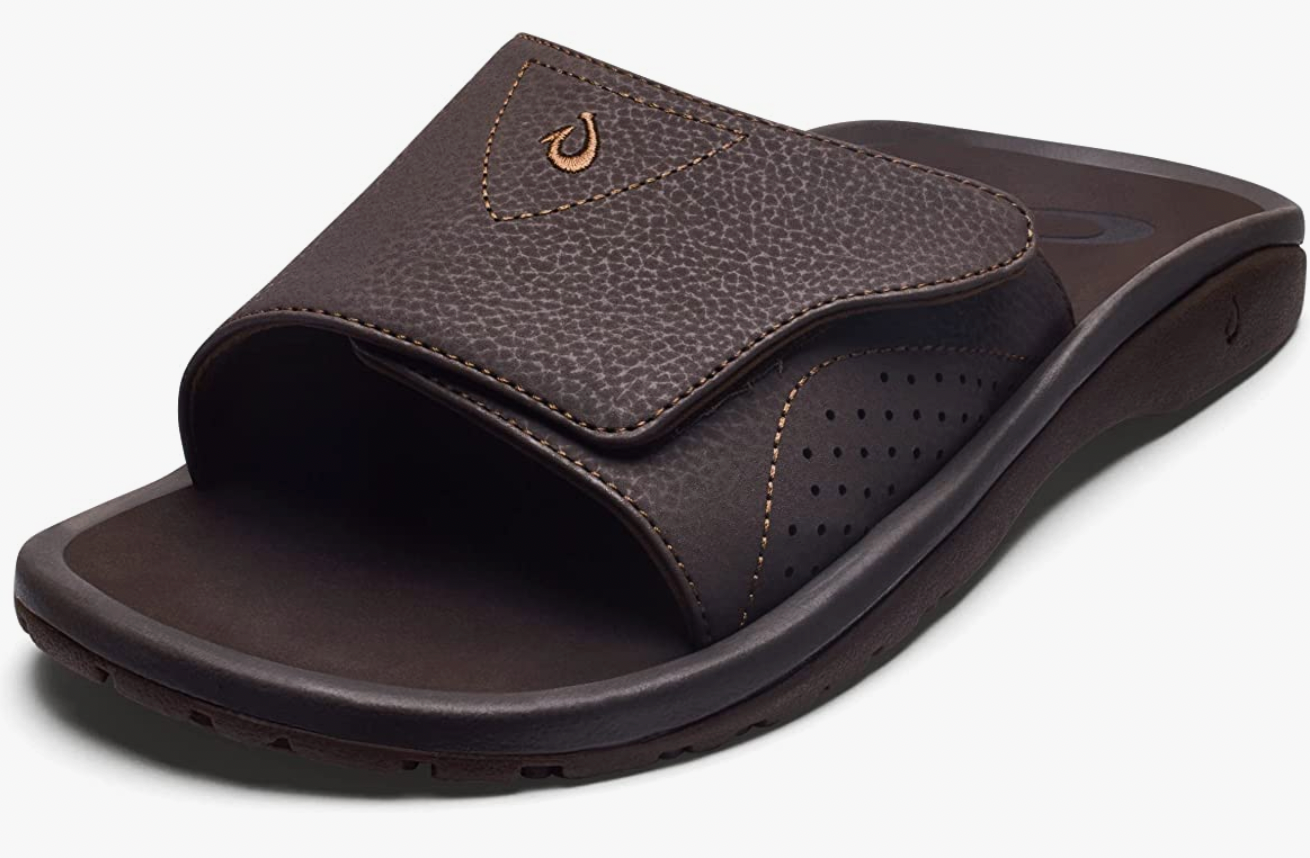 OLUKAI Nalu Men's Slide Sandals Dk Java/Dk Java Brand New - AllSportsWearUSA