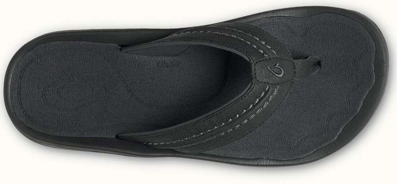 OluKai 10161-4042 Hokua Men's Sandal - Black/Dark Shadow 11 BRAND NEW - AllSportsWearUSA