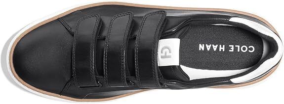 Cole Haan Womens Grandpro Topspin Triple Strap Sneaker Black/ White W30409 - AllSportsWearUSA