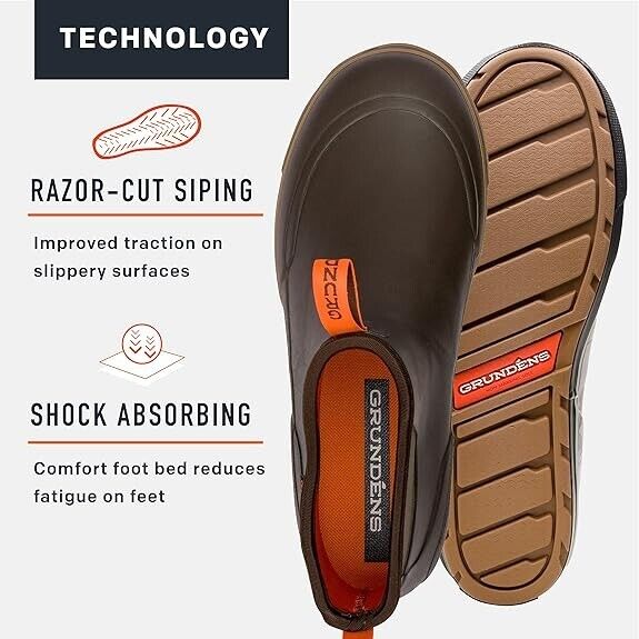 Grundens Men's DECK-BOSS Ankle Boot Monument Brown 60008-215 Brand New - AllSportsWearUSA