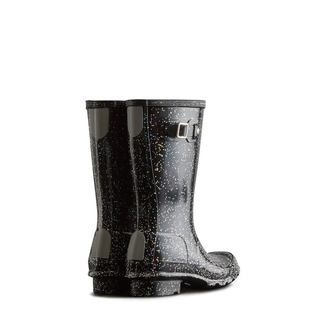 Hunter Big Kids Original Giant Glitter Rain Boots JFT6075RGT-HBL01 Black