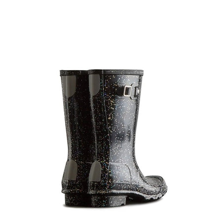Hunter Big Kids Original Giant Glitter Rain Boots JFT6075RGT-HBL01 Black