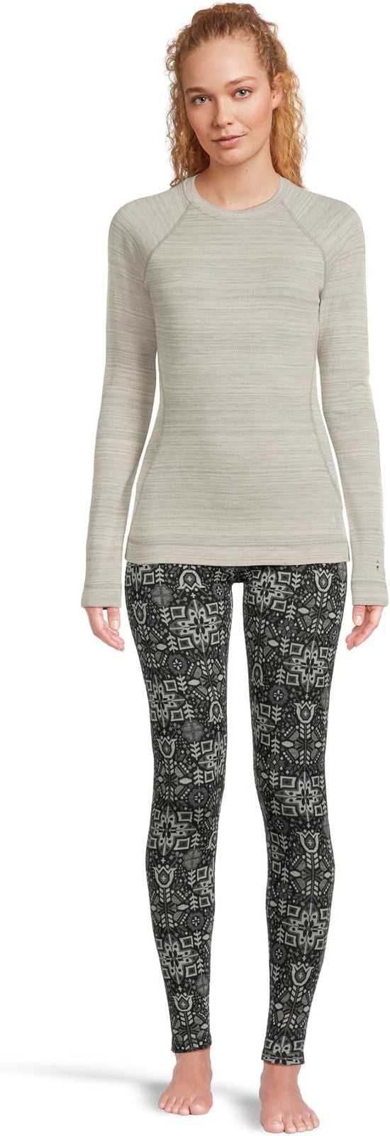 Smartwool Women's Classic Thermal Merino Base Layer Crew SW016369P98 Light Gray