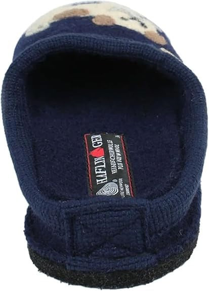 Haflinger Fido Navy Slippers 313105-70