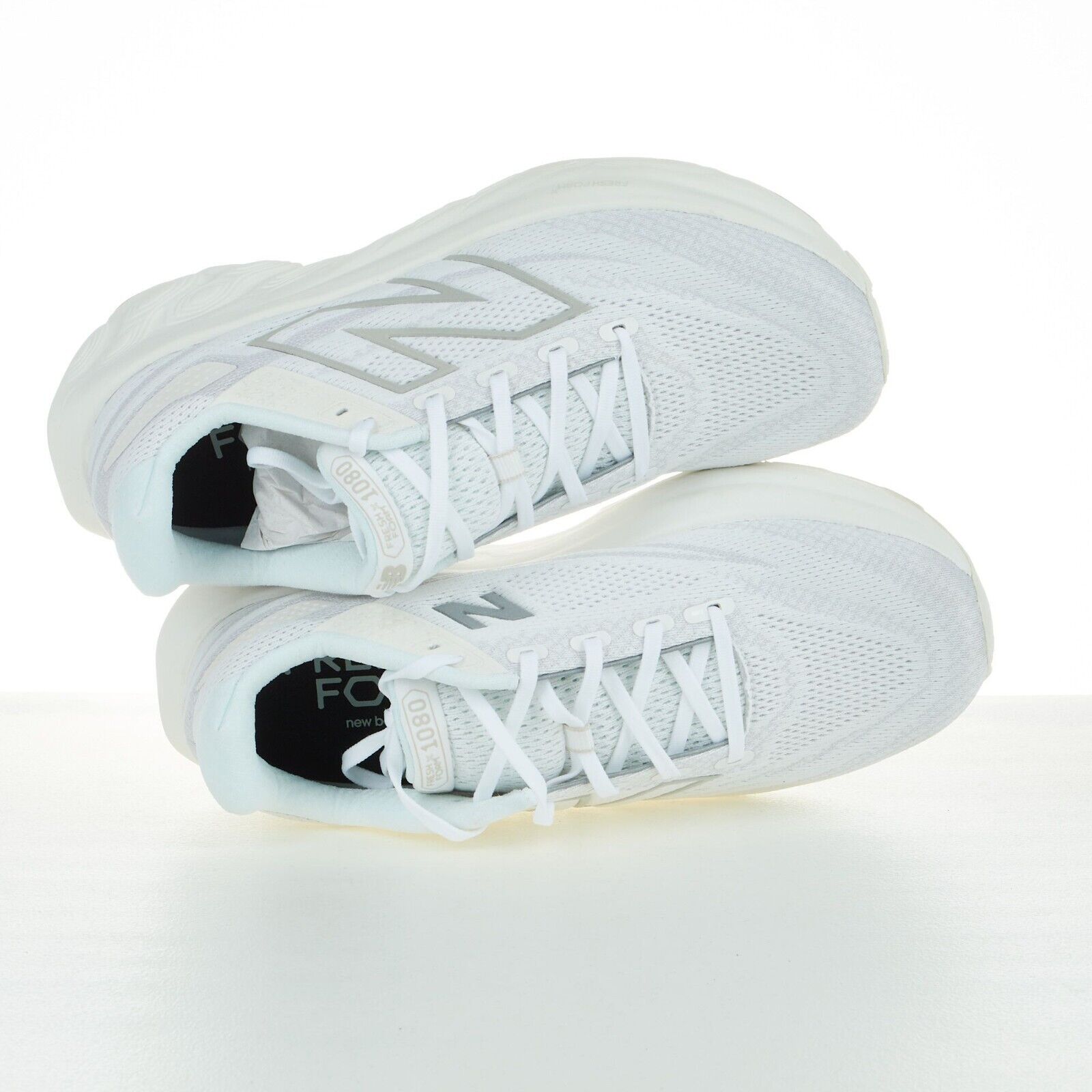 New Balance Men's Fresh Foam X 1080v13 - White/Grey (Size 10 Wide) - AllSportsWearUSA