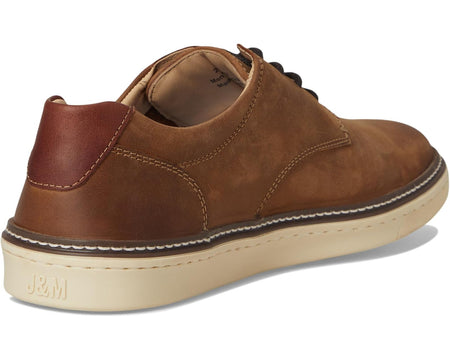Johnston & Murphy McGuffey Casual Plain Toe Sneaker Men's 25-1642 Brown Oiled Fu