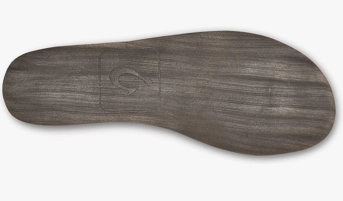 OLUKAI Moloa Slipper Men's Slippers Onyx Premium Nubuck Leather Slip On - AllSportsWearUSA