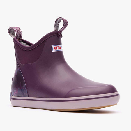 XTRATUF Women's Trolling Pack Fleece Lined Ankle Deck Boot XWAB-5TP Purple