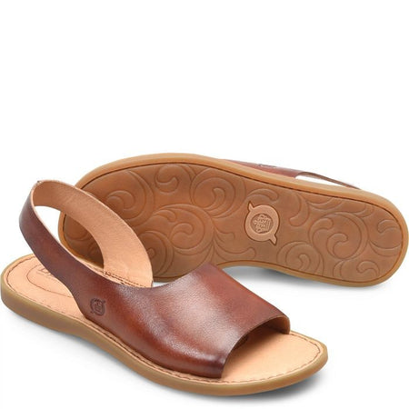 Born Women's Inlet Leather Sandal  Dark Tan BR0002292 US 6.5