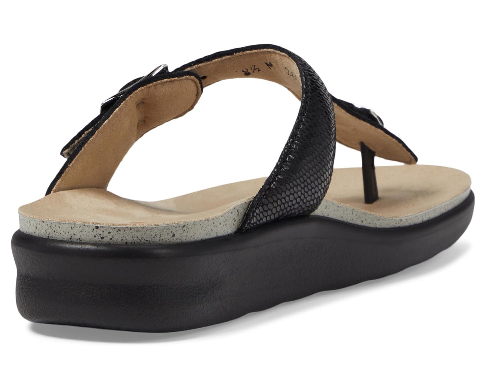 SAS Women's Sanibel Comfort Thong Sandal Black Snake