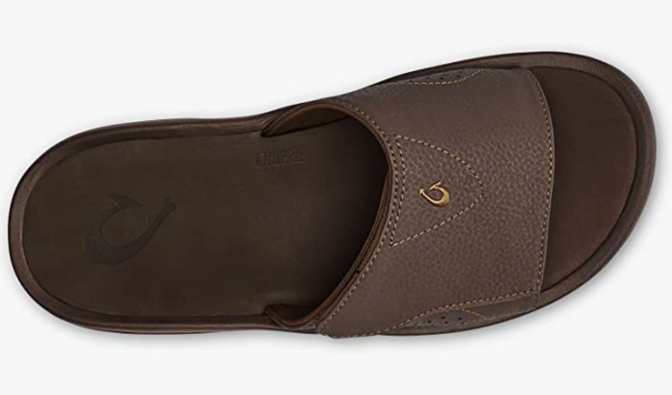 OLUKAI Nalu Men's Slide Sandals Dk Java/Dk Java Brand New - AllSportsWearUSA