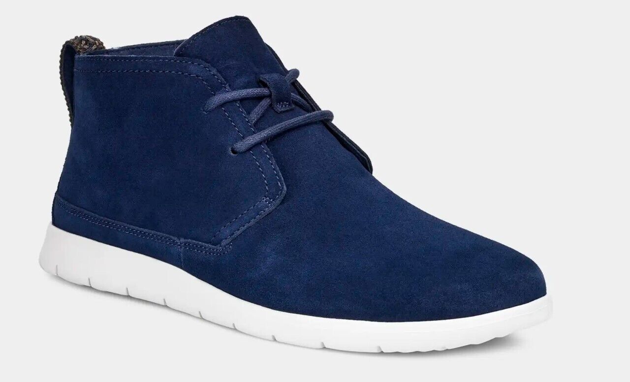 UGG Freamon 1007645 Men's Navy Blue Suede Lace Up Chukka Boots Brand New - AllSportsWearUSA