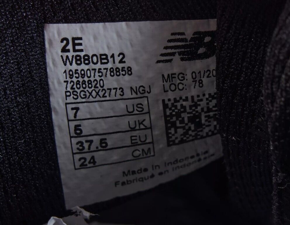 New Balance FF X 880V12 Women’s W880B12 BLK/Thunder Running Shoes SZ 7-2E - AllSportsWearUSA