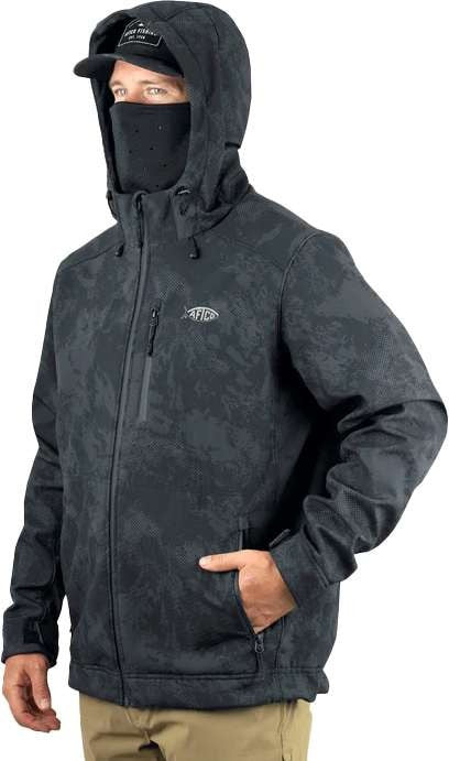 Aftco Reaper Camo Windproof Jacket MJ40-BLSC Black Storm Camo - Small