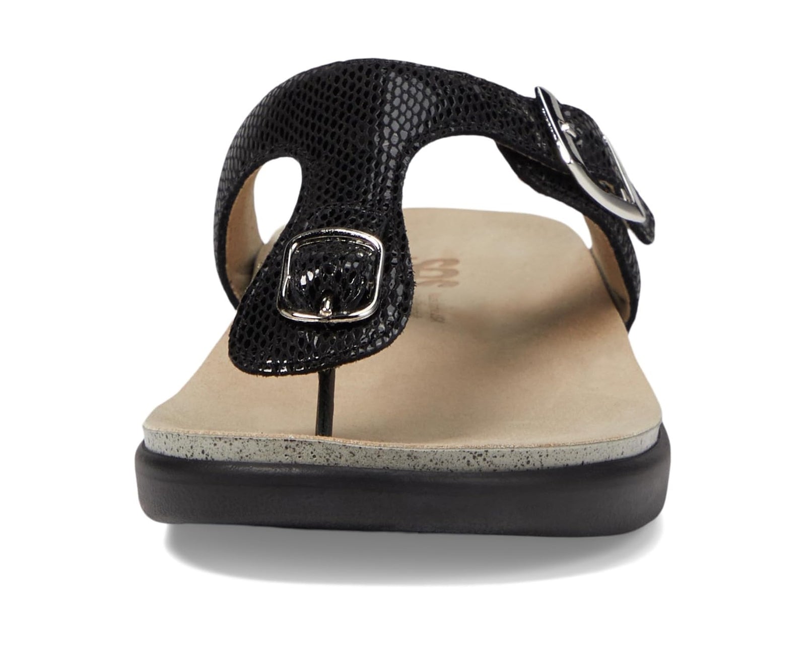 SAS Women's Sanibel Comfort Thong Sandal Black Snake