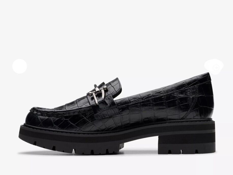 CLARKS ORIANNA BIT BLACK CROCODILE 26180311-M BRAND NEW - AllSportsWearUSA
