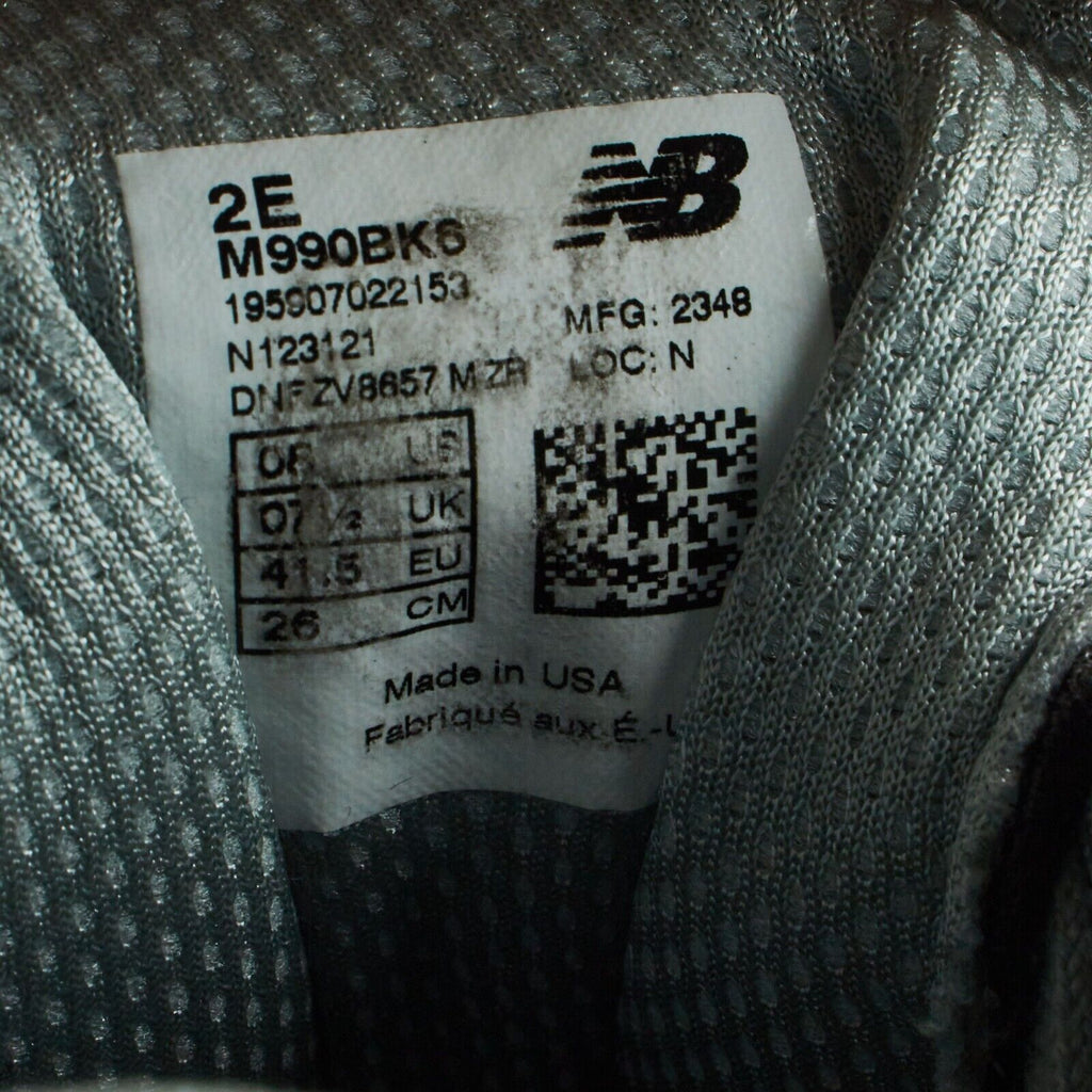 Size 8.5 - New Balance 990v6 Made in USA Black Silver M990BK6 - AllSportsWearUSA