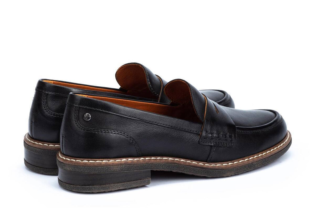 Pikolinos Aldaya W8J-3541-BLK Slip-On Leather Loafers BLACK BRAND NEW - AllSportsWearUSA