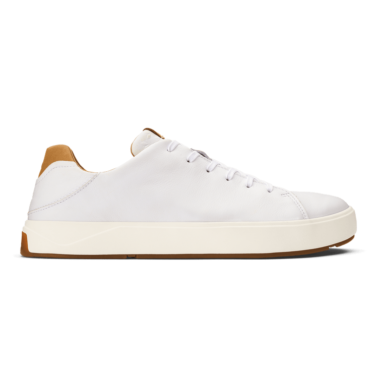 Olukai Mens Lae'Ahi Li ILi White Waterproof Leather Sneaker Men's