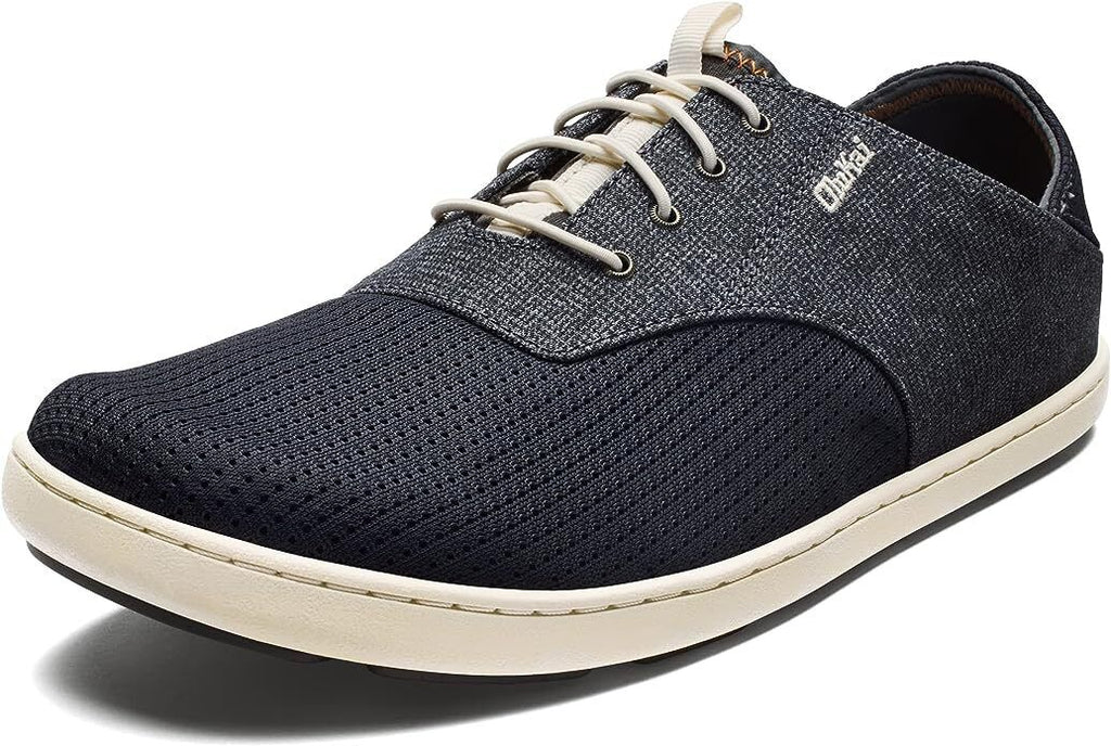 OLUKAI Nohea Moku Men's Shoes All Day Sneakers - No Tie Laces - Dark Shadow - - AllSportsWearUSA