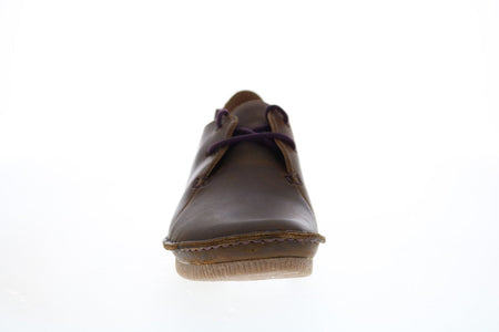 Clarks Janey Mae Women’s Beeswax  Brown leather Oxford Lace Up Shoes 26112617