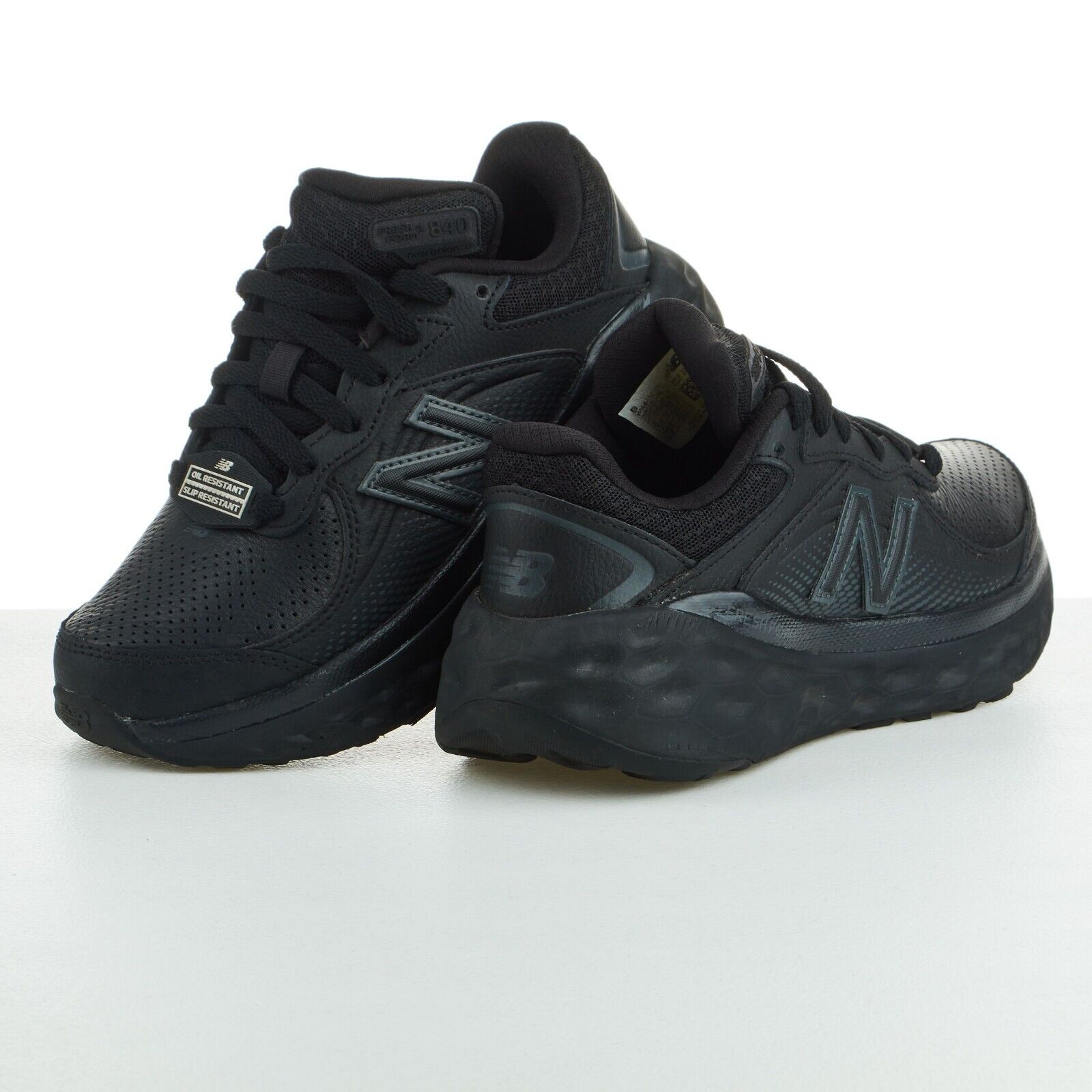 Size 6 - New Balance Fresh Foam X 840F Slip Resistant Triple Black - AllSportsWearUSA