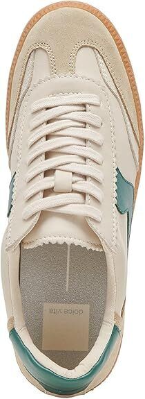 Dolce Vita Women's Notice Sneaker, White/Green Brand New - AllSportsWearUSA