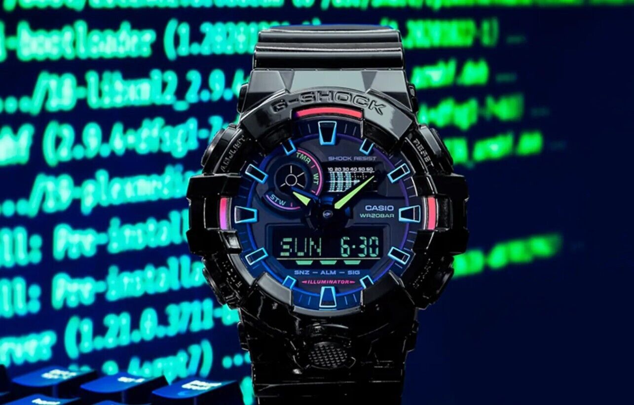 CASIO G-Shock Gamer S Rainbow Black GA700RGB-1A BRAND NEW - AllSportsWearUSA