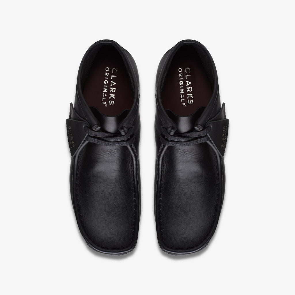 Clarks Men's Wallabee Boots 26155512  Black Leather