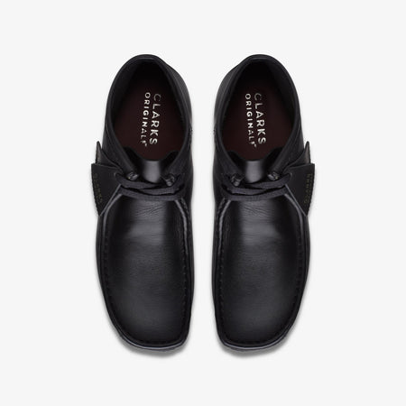 Clarks Men's Wallabee Boots 26155512  Black Leather