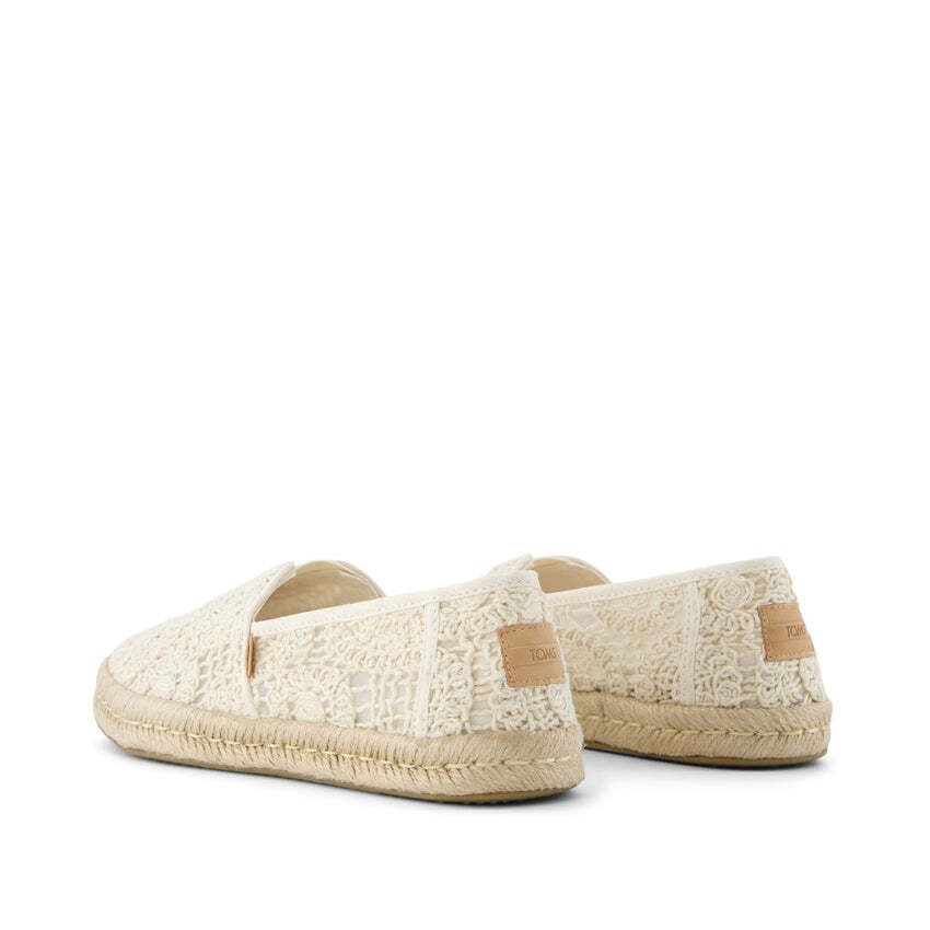 Toms Women's Alpargata Rope 2.0 Espadrille 10021941 Natural Crochet Lace