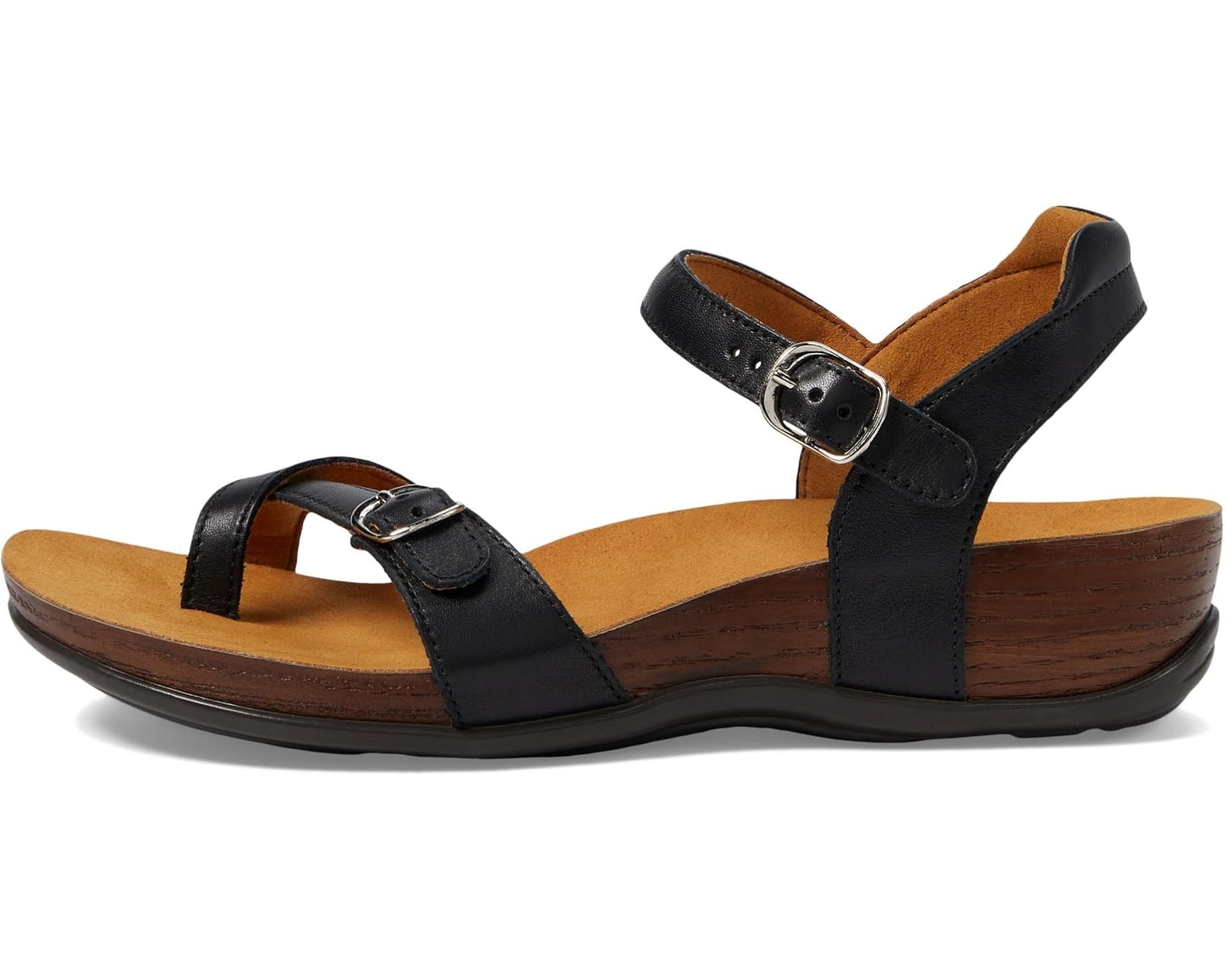SAS Pampa Comfort Toe Loop Sandal Black