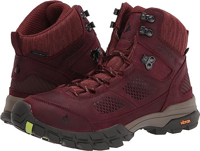 Vasque Women's Talus at Ud Mid Hiking Boot Rum Raisin/Green Glow Brand New - AllSportsWearUSA