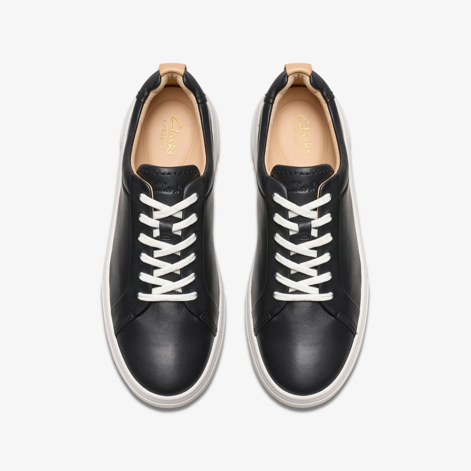 Clarks Signature Leather Sneakers Hollyhock Walk 26176307 Black Leather